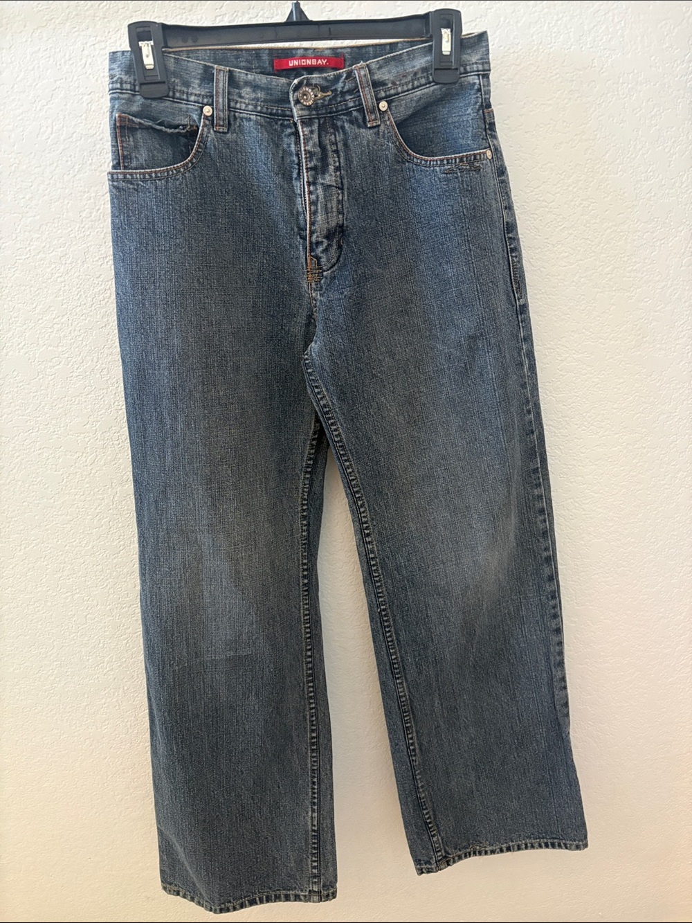 UNIONBAY Distressed Blue Denim Jeans with Red Label